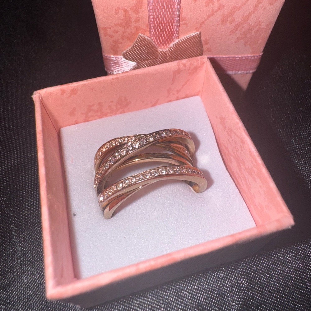 Michael Kors Gold and Silver Crystal Ring